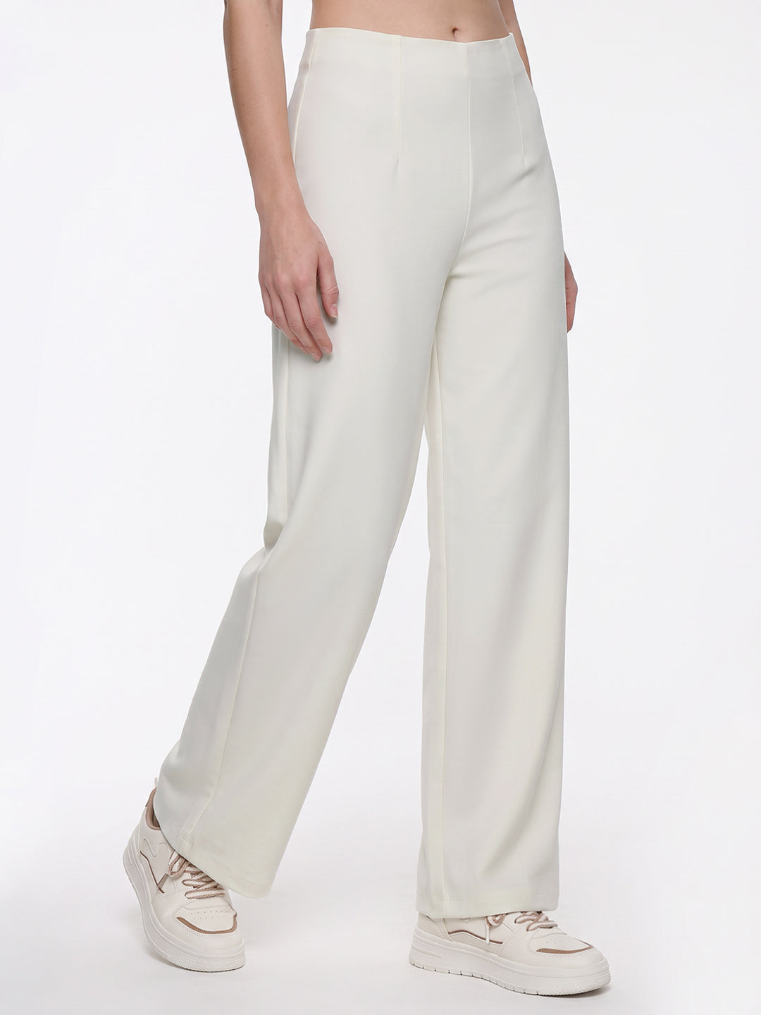 Off White Wide Leg Treggings