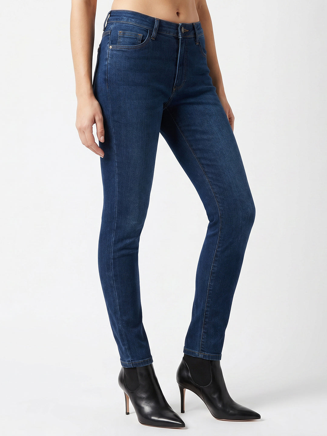 Women Light Blue High-Rise Skinny Jeans