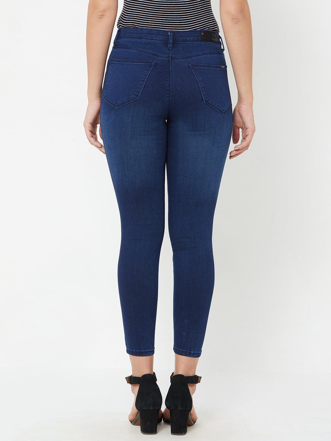 Women Blue Mid-Rise Skinny Jeans