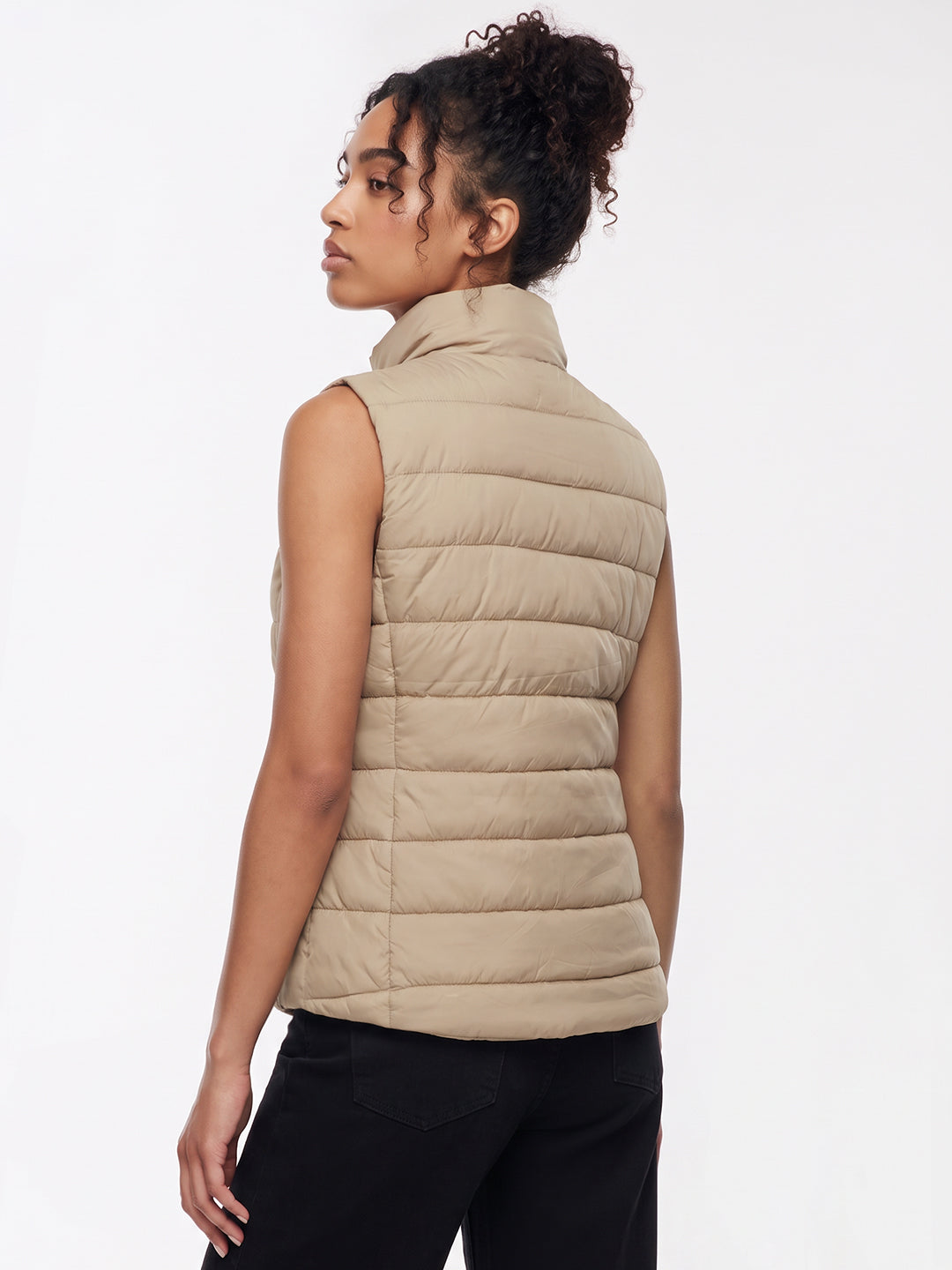 Beige Winter Puffer Jacket