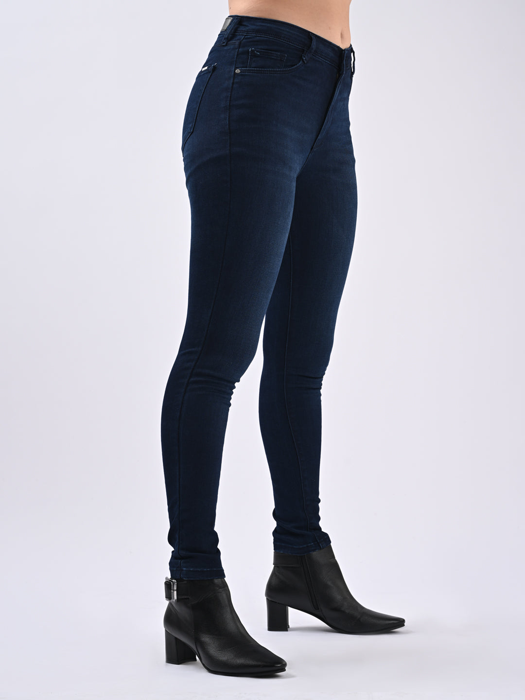 Women Dark Blue Sky High Skinny Jeans