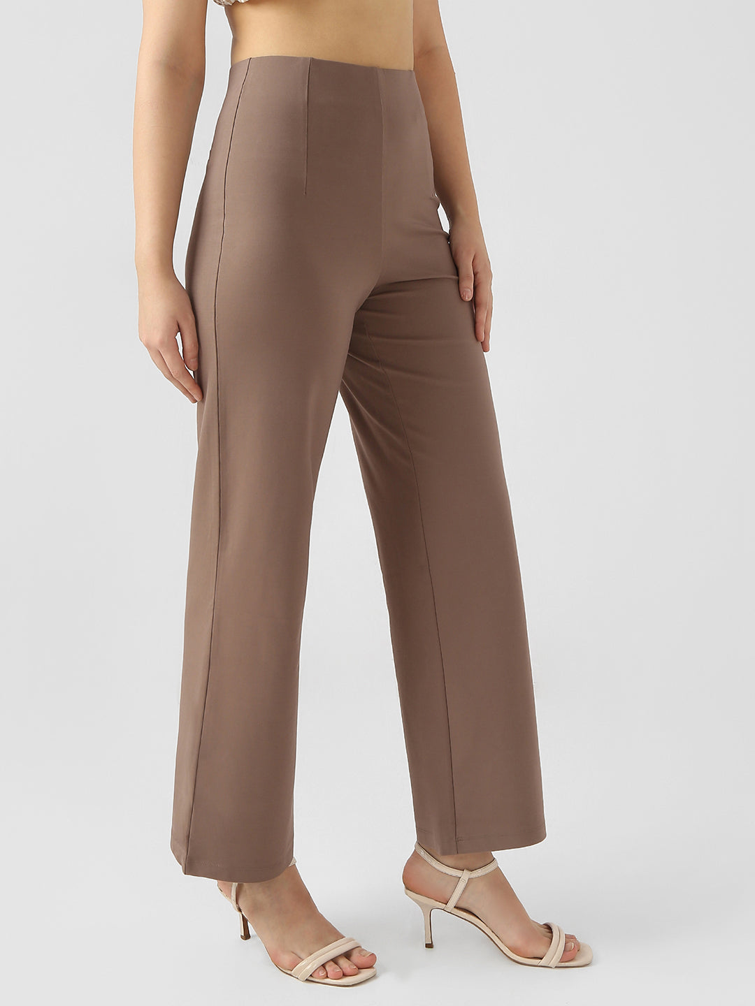Women High-Rise Wide Leg Treggings