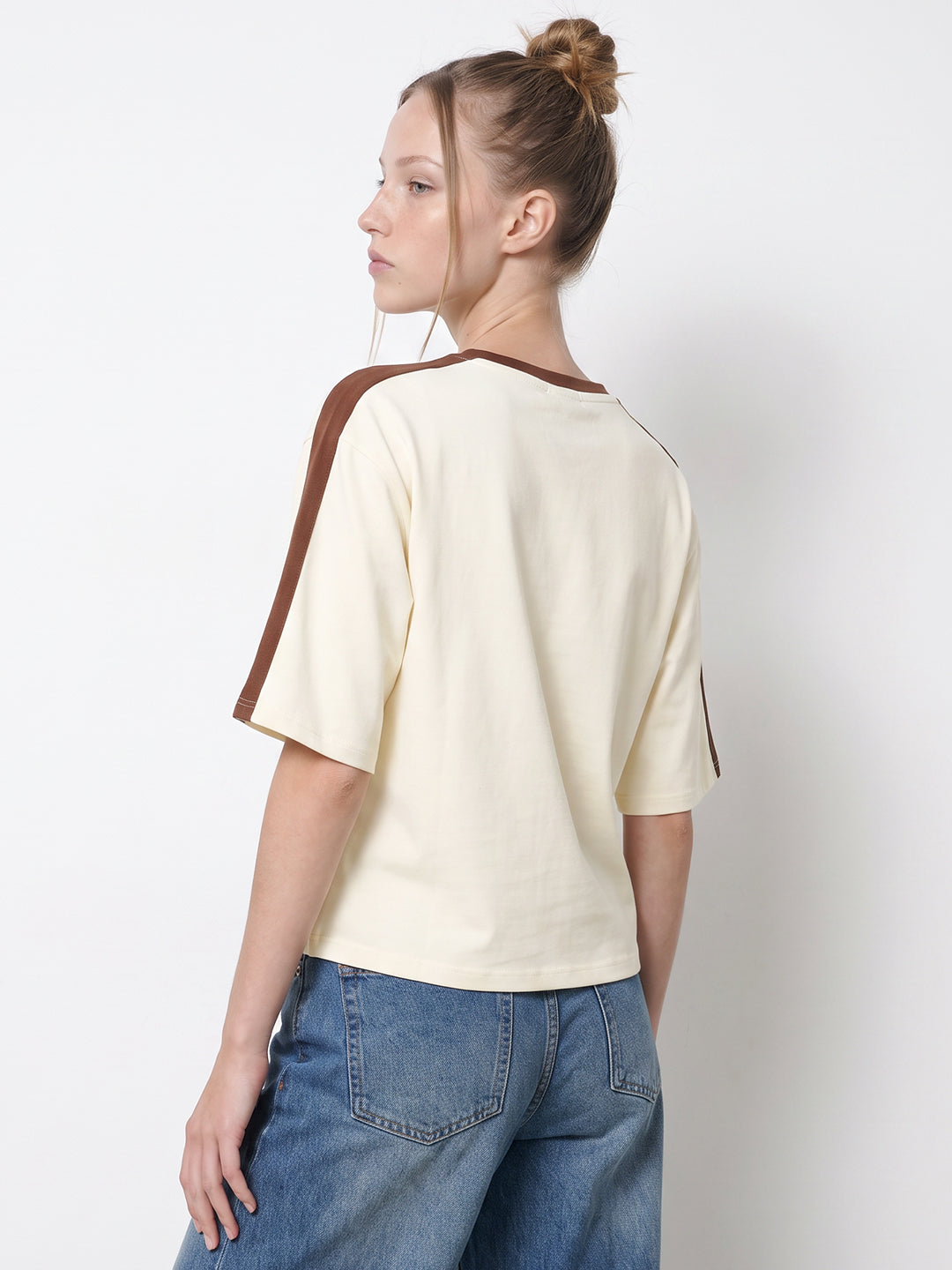 Ivory Graphic Crop Tees