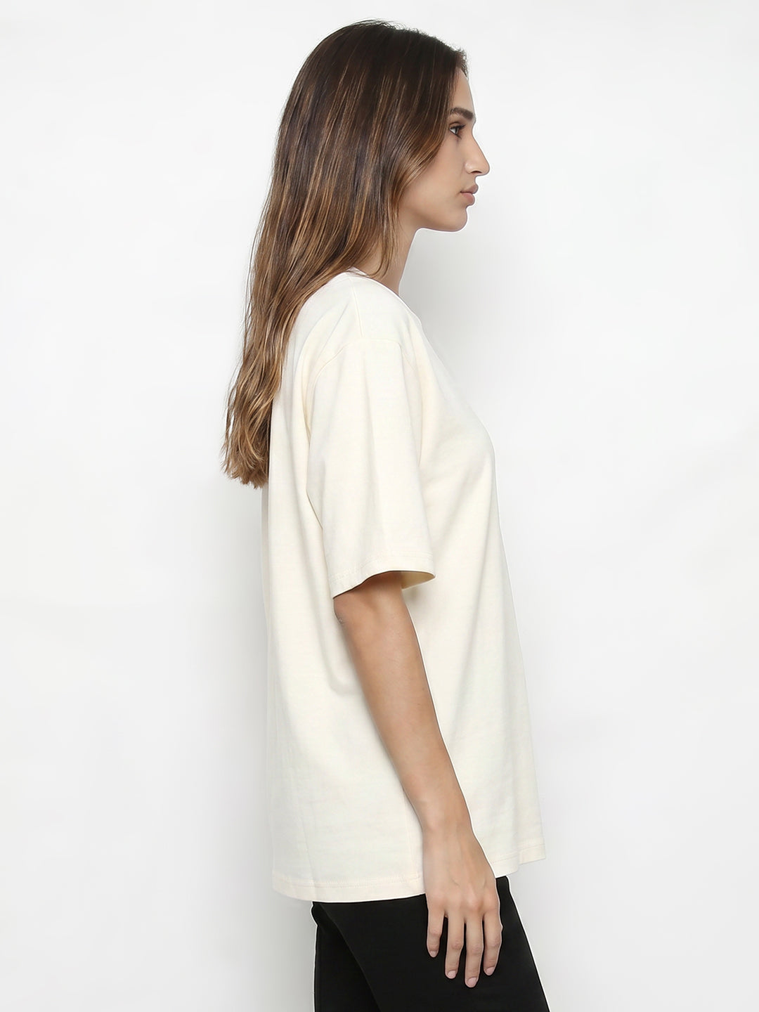 Women Ivory Oversized T-Shirt