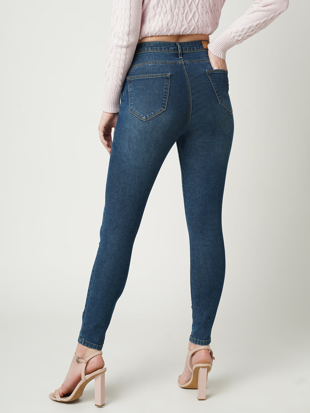 Women Mid-Rise Push Up Super Skinny Jeans