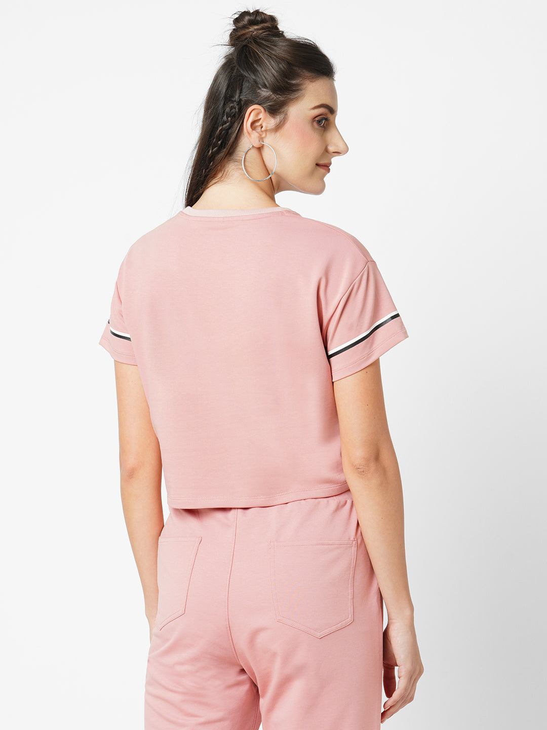 Women Blush Pink Athleisure Top