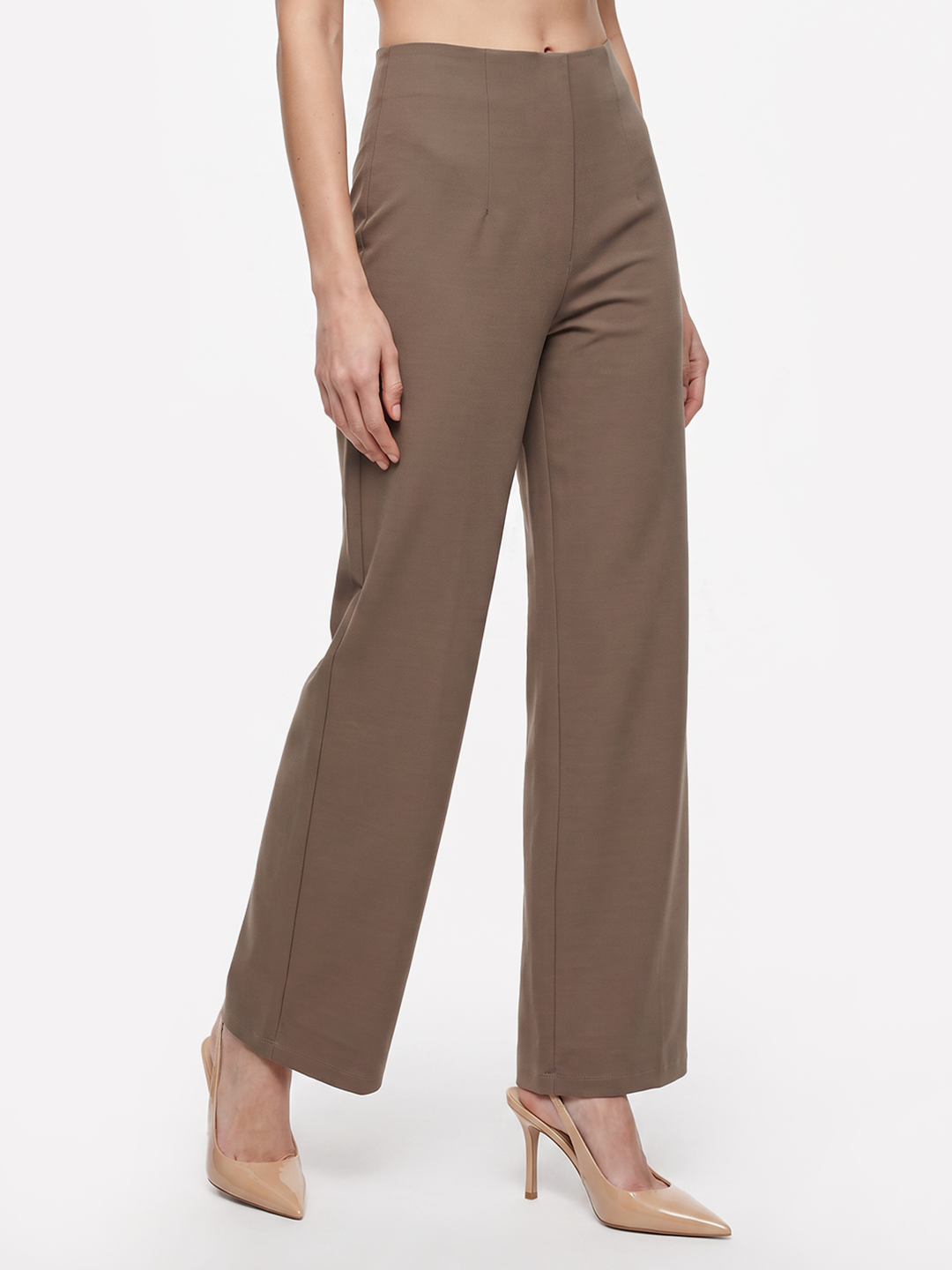 Women Oatmilk Wide Leg Treggings