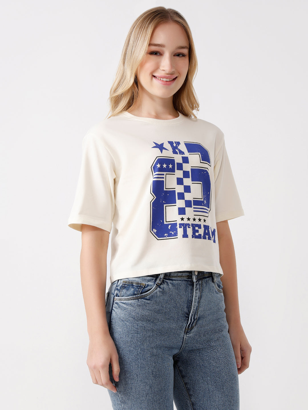 Women Slim Fit Crop T-Shirt