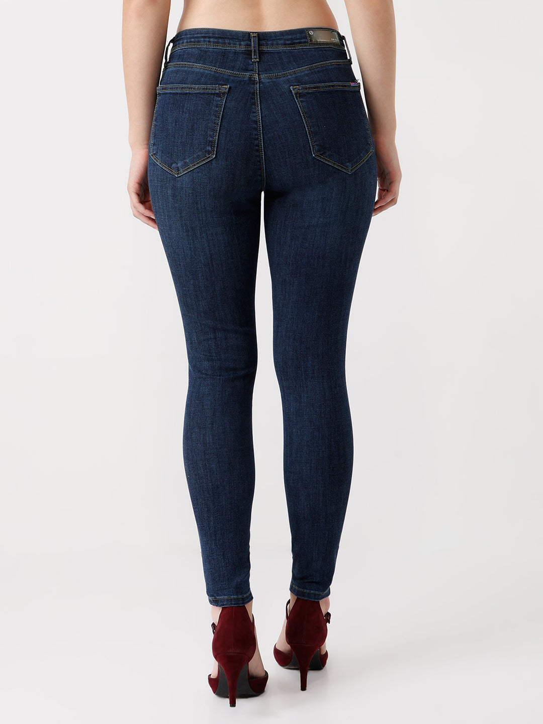 Women Novel Blue High-Rise Skinny Jeans