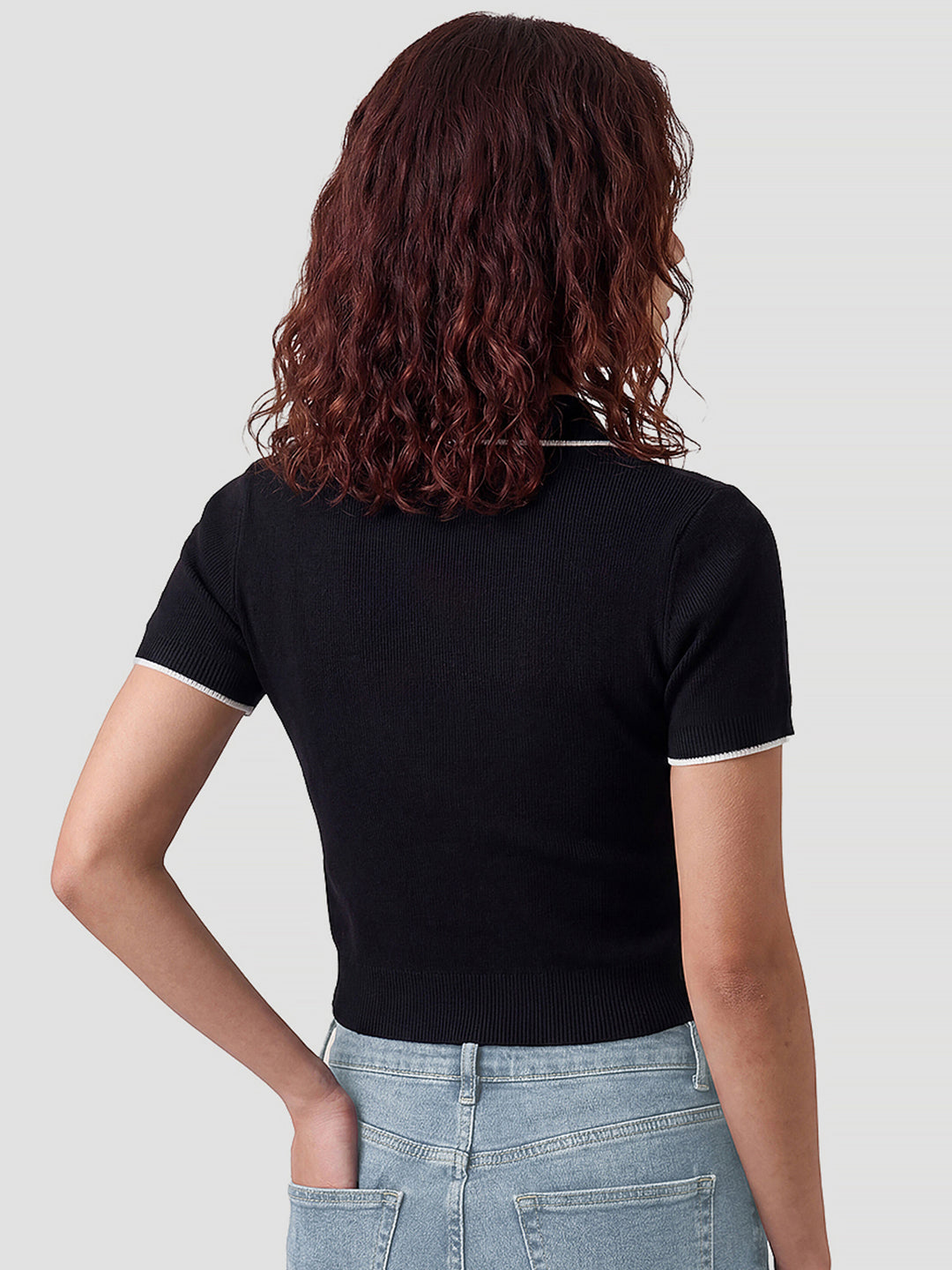 Women Black Flat Knit