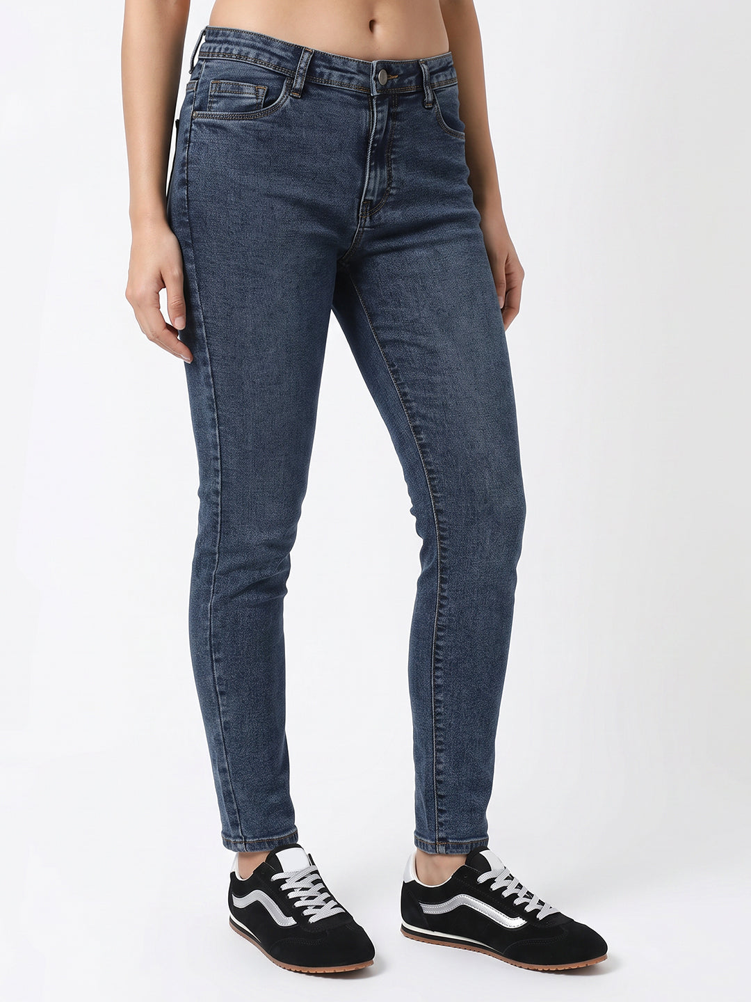 Women Blue High-Rise Skinny Jeans