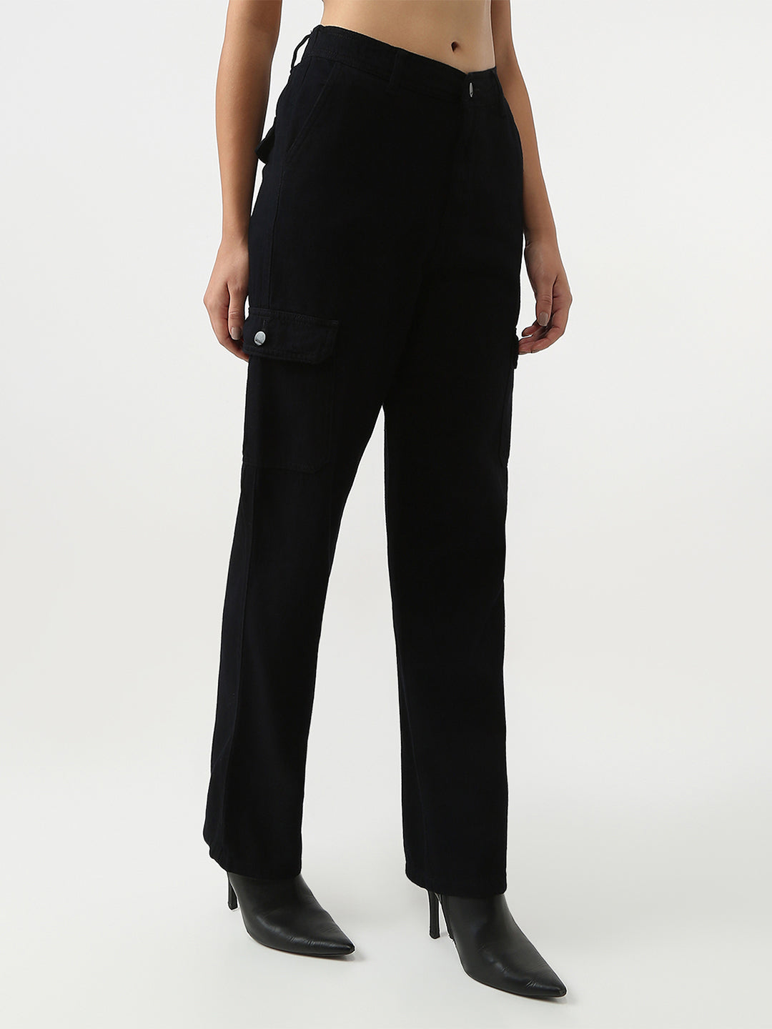 Women High-Rise Loose Fit Cargo