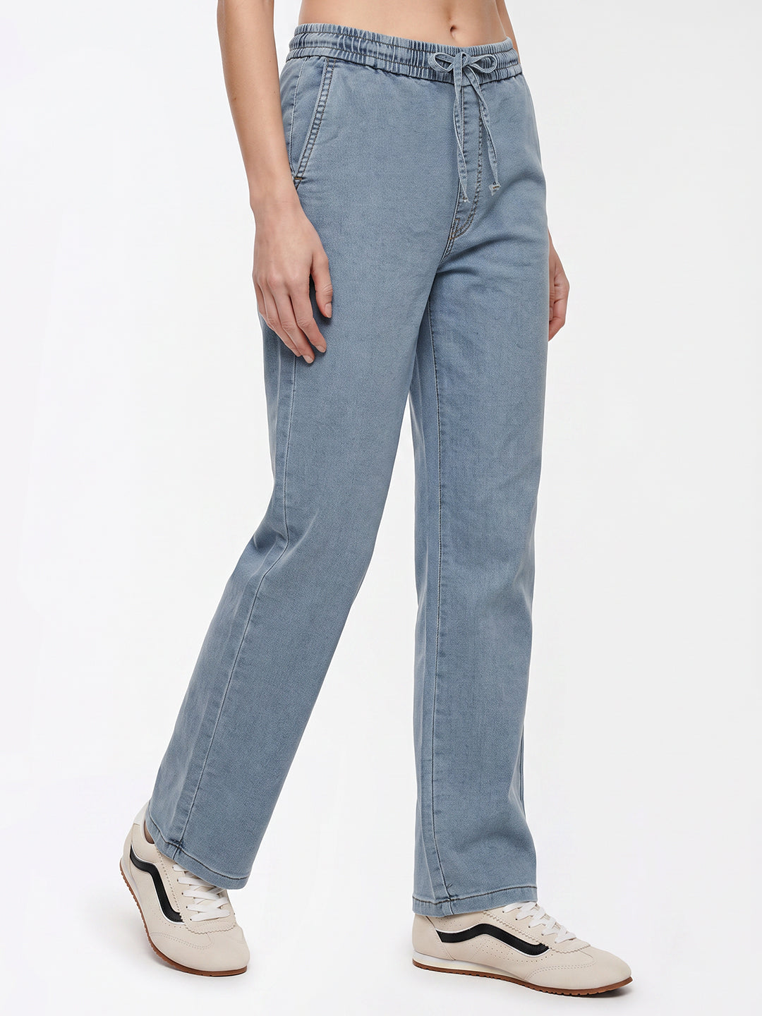 Women Blue Mid-Rise Jogger