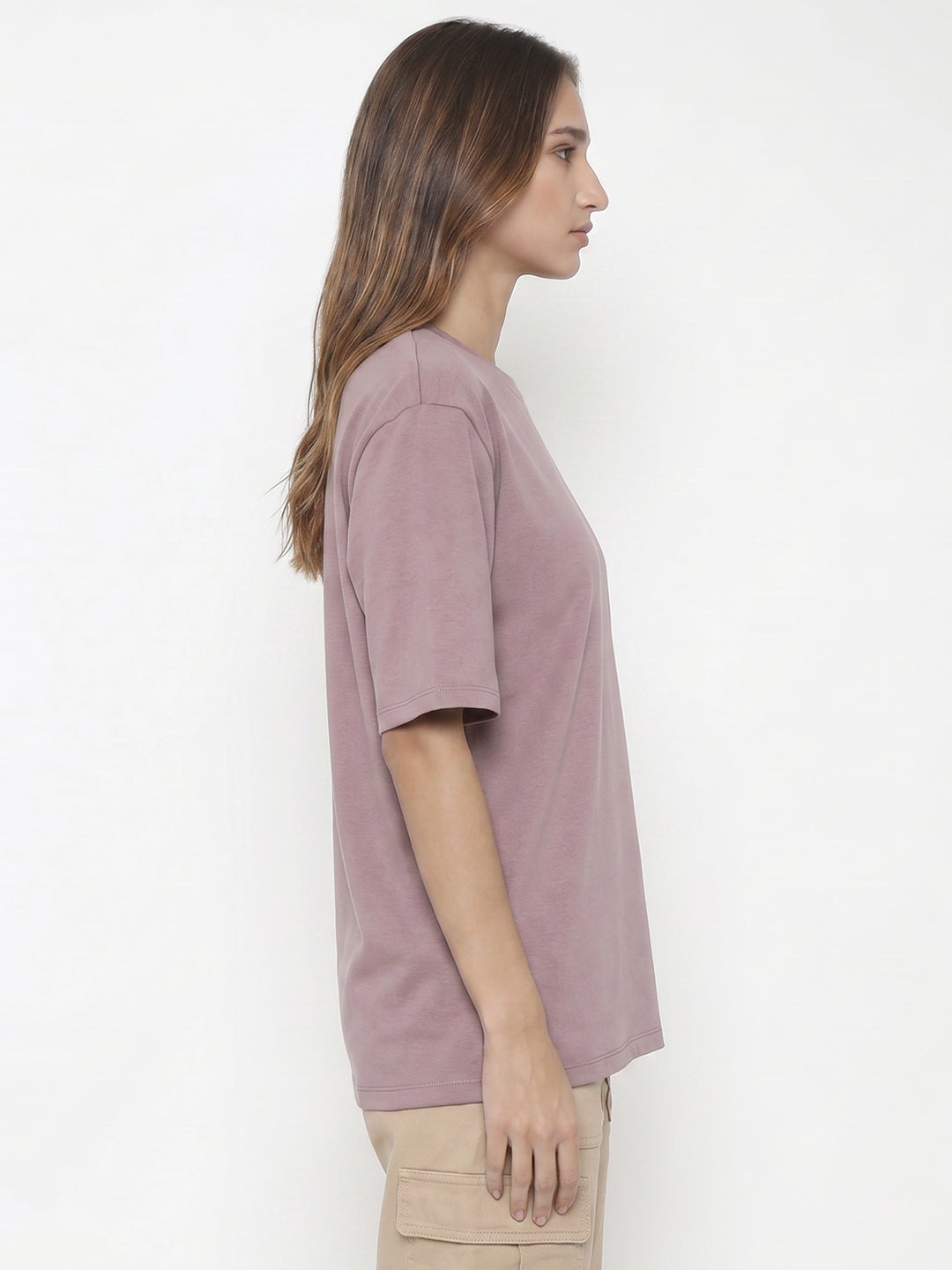 Women Mauve Oversize T-Shirt