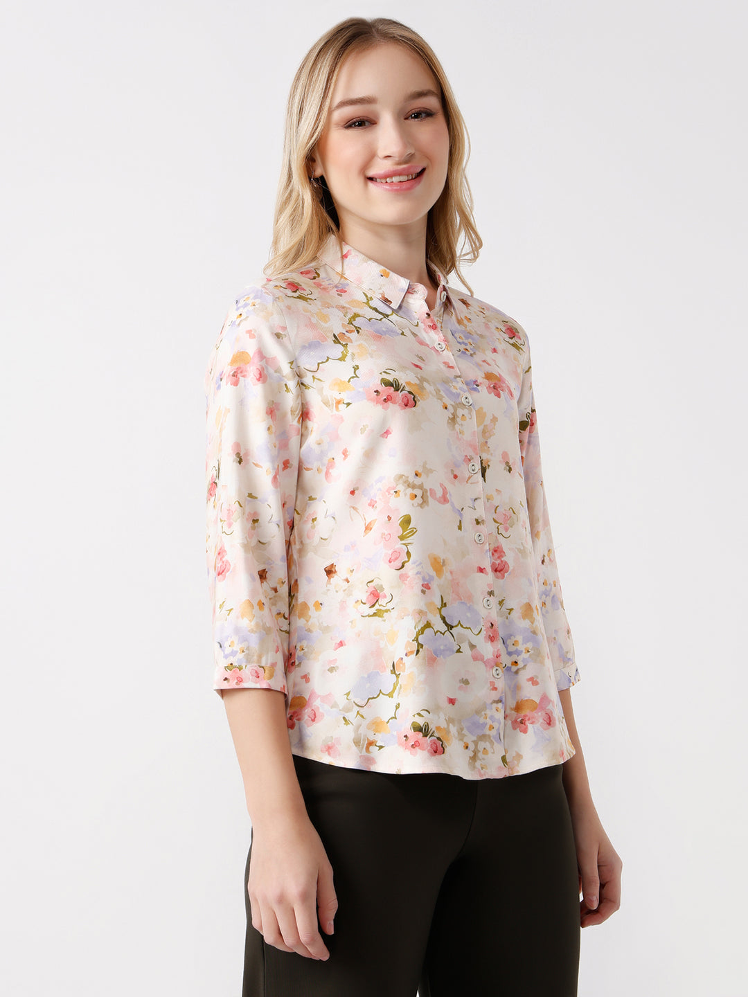 Women Flower Print Shirt