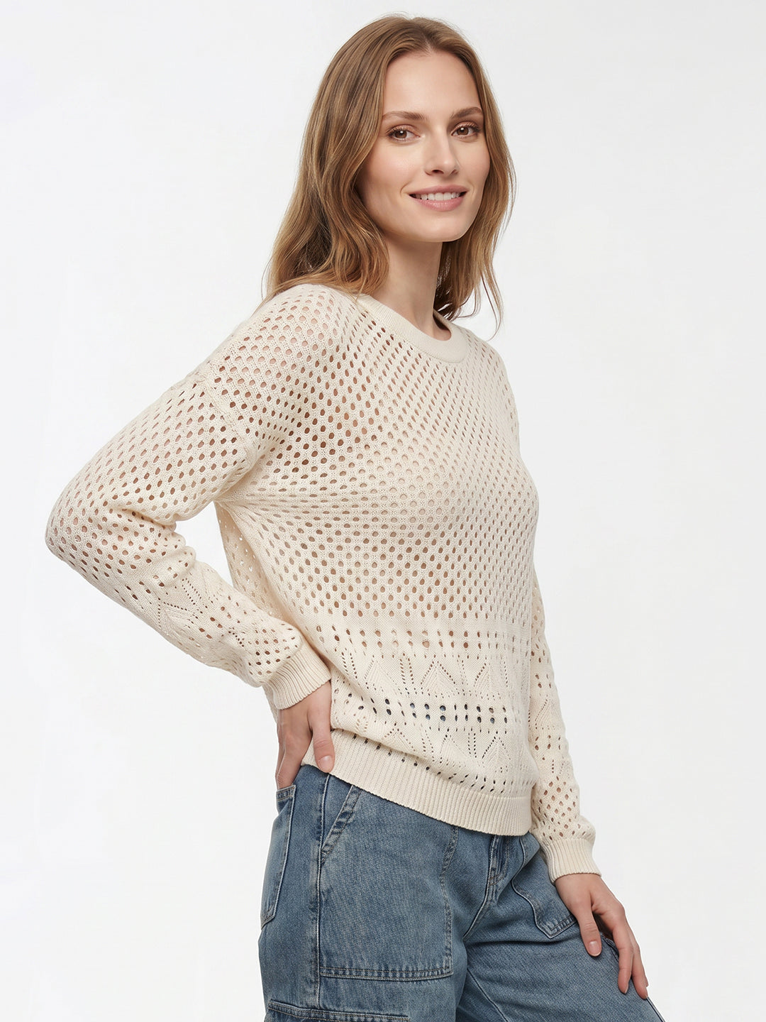 Women Ivory Ponitelle Top