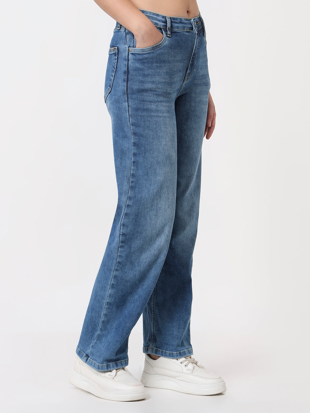 Blue High-Rise Baggy Jeans