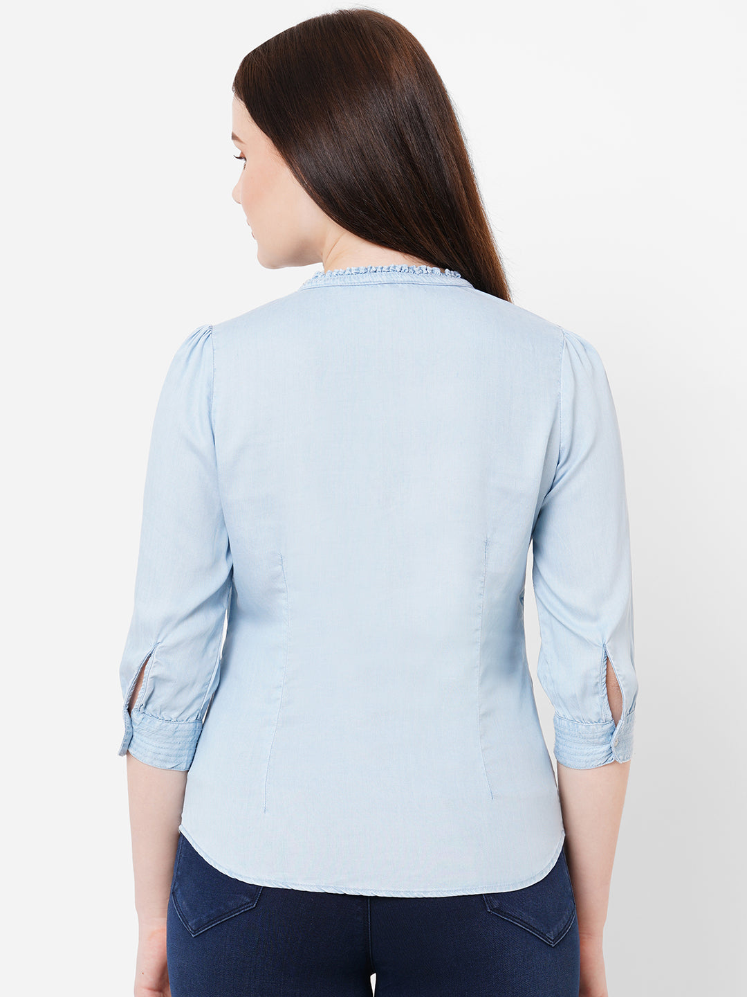 Women Tie-Up Denim Top