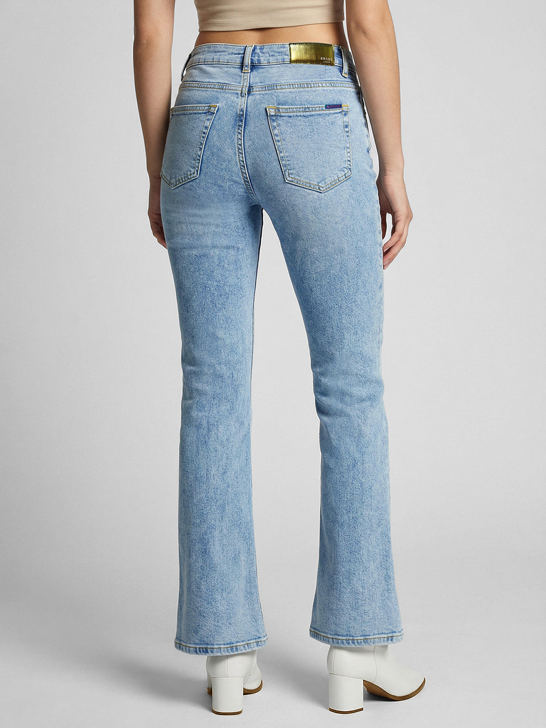 Women Blue High-Rise Flare Jeans