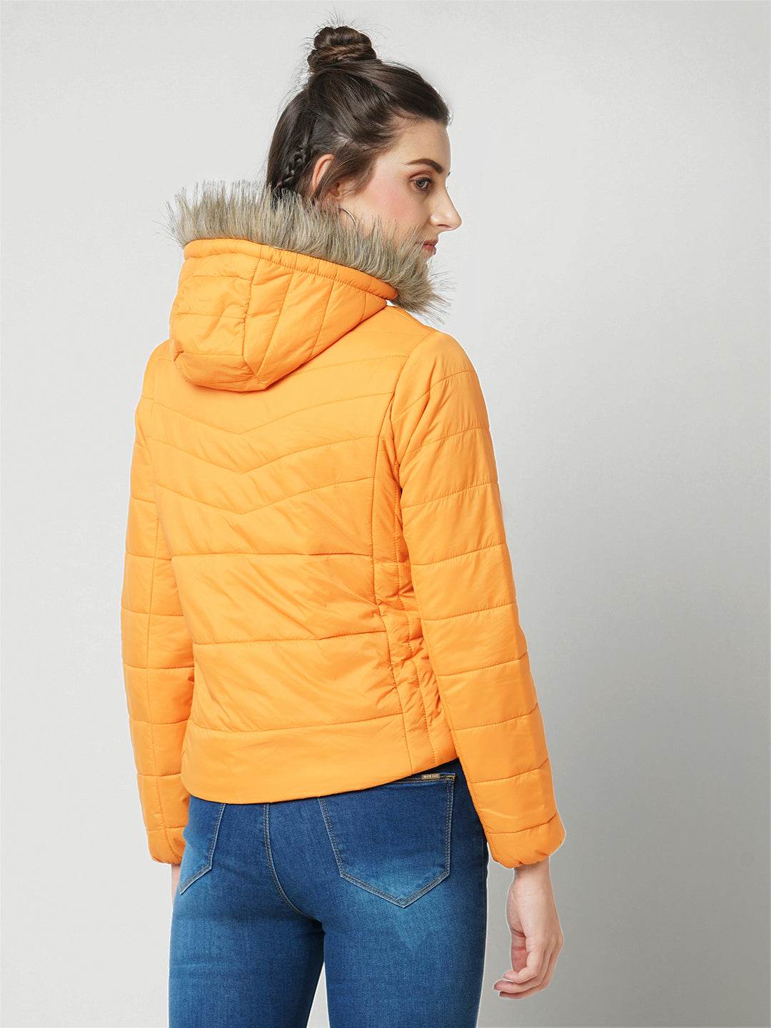 Women Honey Mustard Winter Jacket