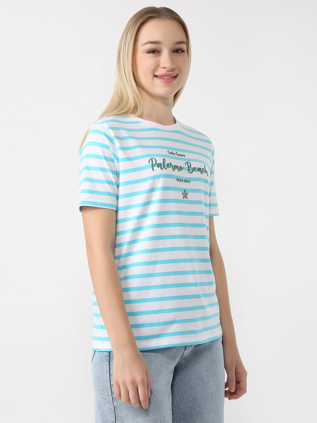 Women Slim Fit Boxy T-Shirt