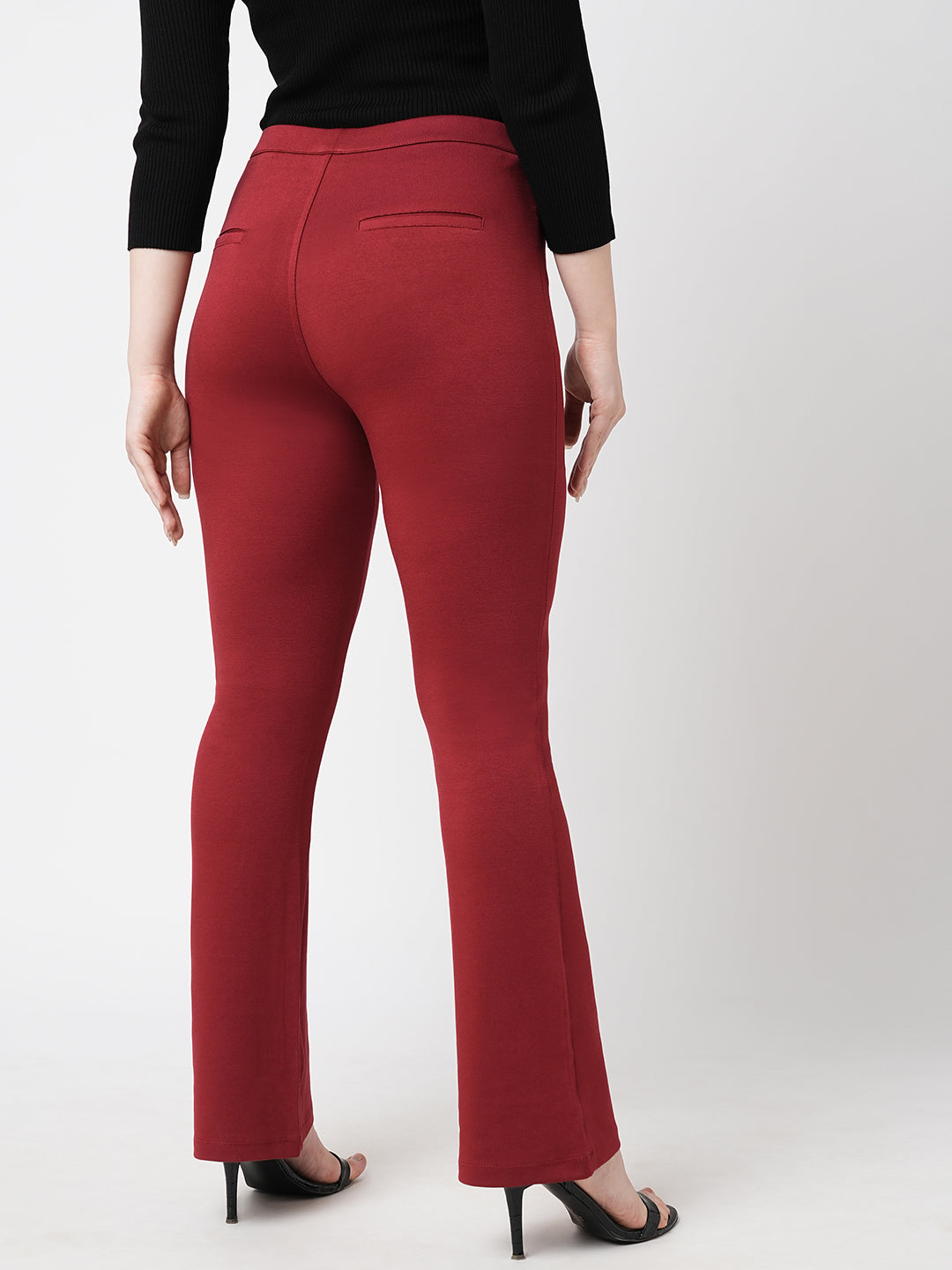 Women Brick Mini Flare Treggings