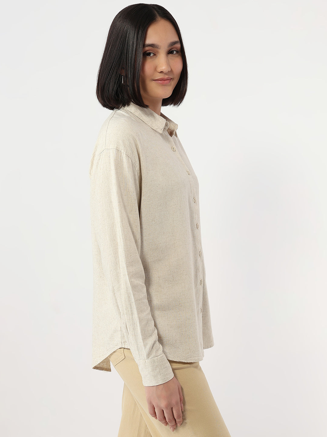 Women Light Natural Oversized Shirt