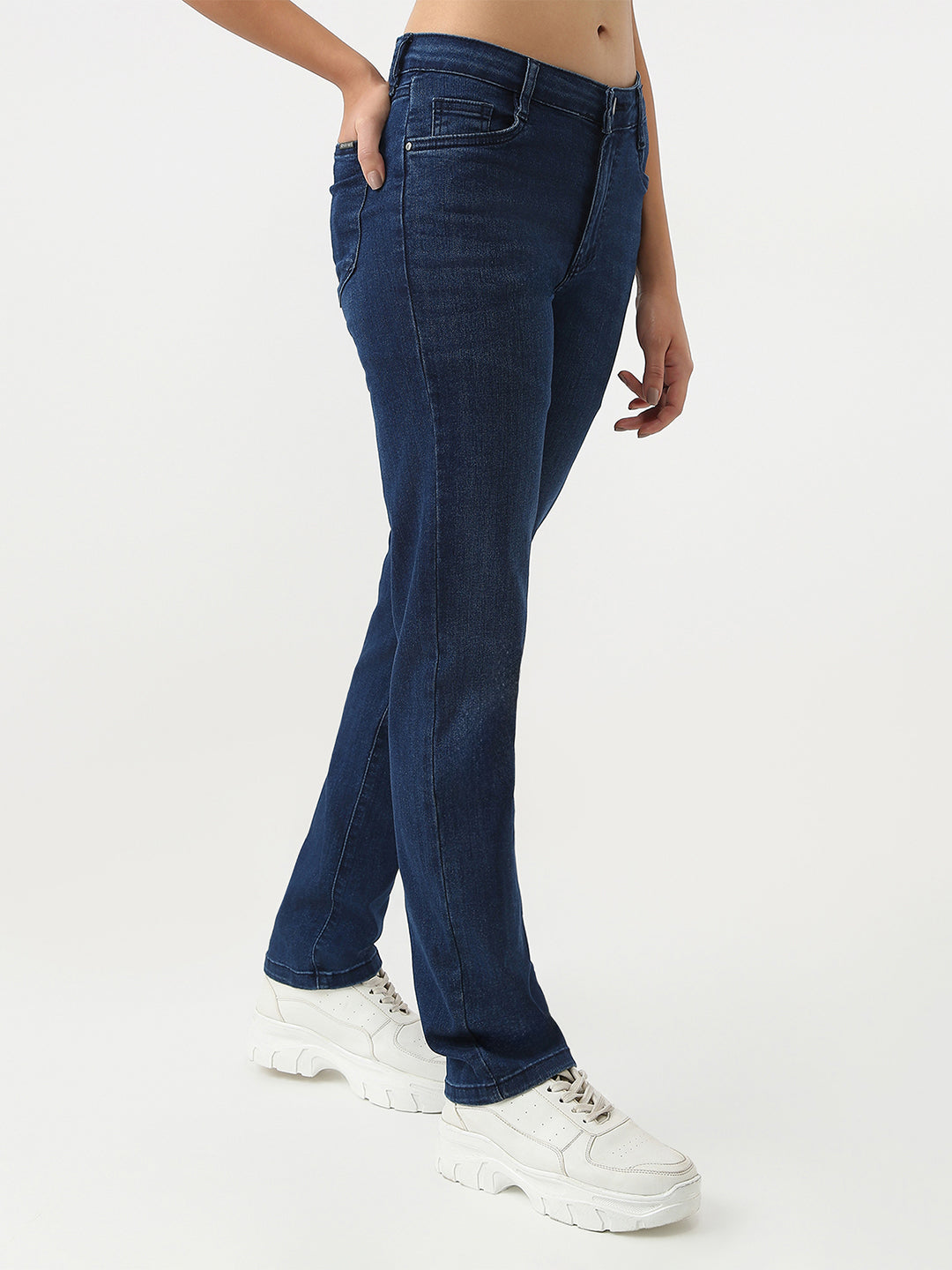 Women High-Rise Straight Fit Jeans