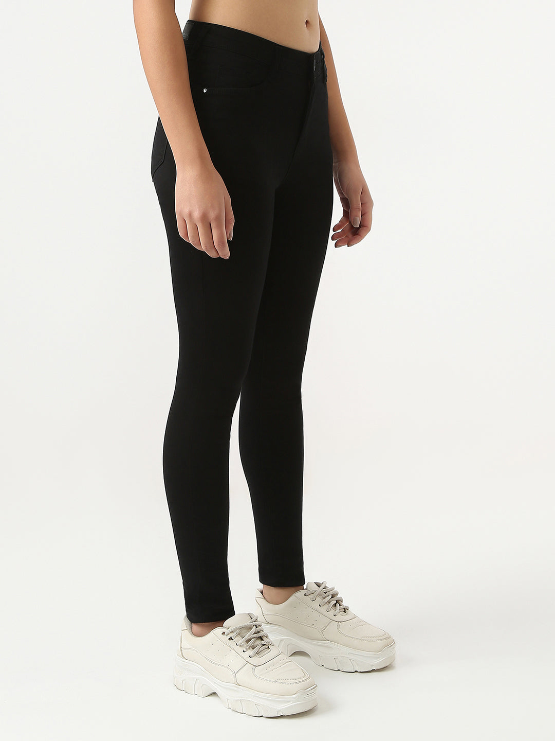 Women Black Sky High Skinny Jeans