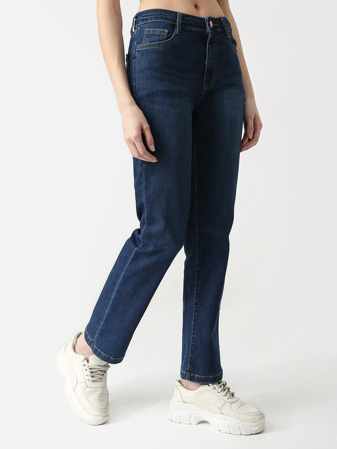 Women High-Rise Straight Fit Jeans