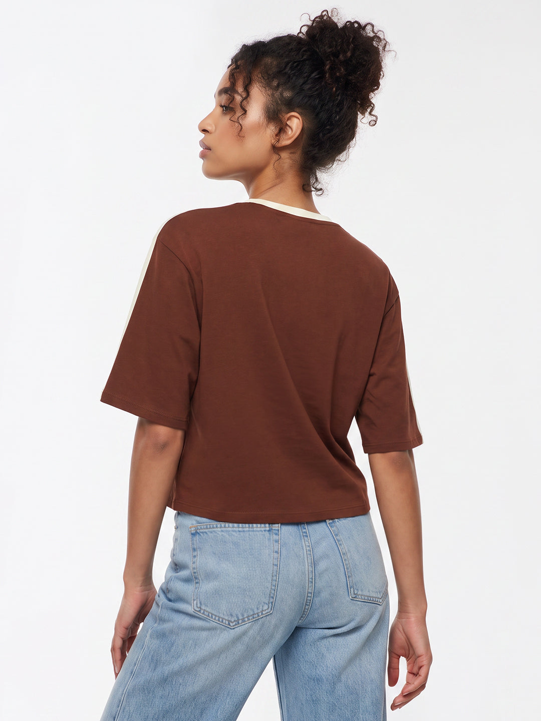 Sepia Graphic Crop Genz Tees