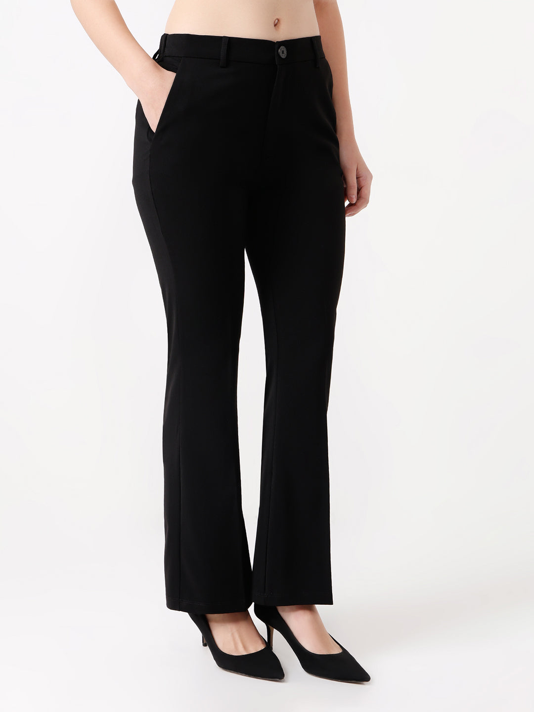 Women Black Flare Jeans