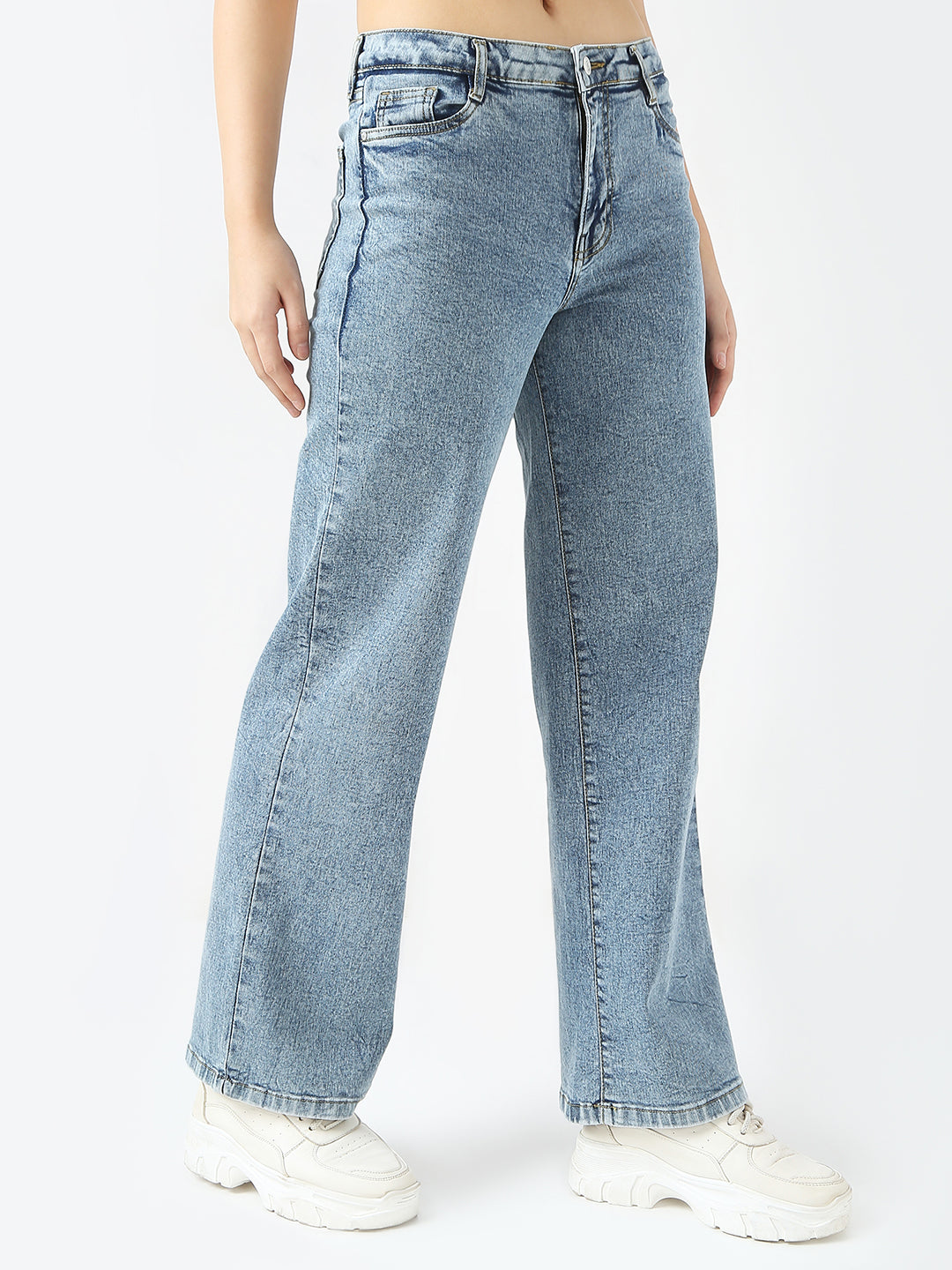 Women High-Rise Wide Leg Jeans