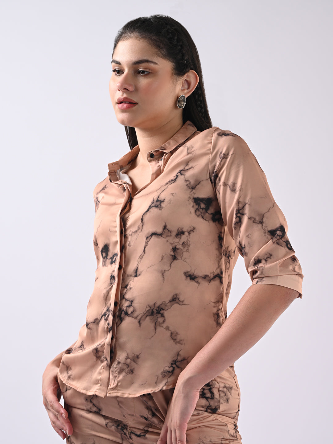 Women Marble Print Shirt