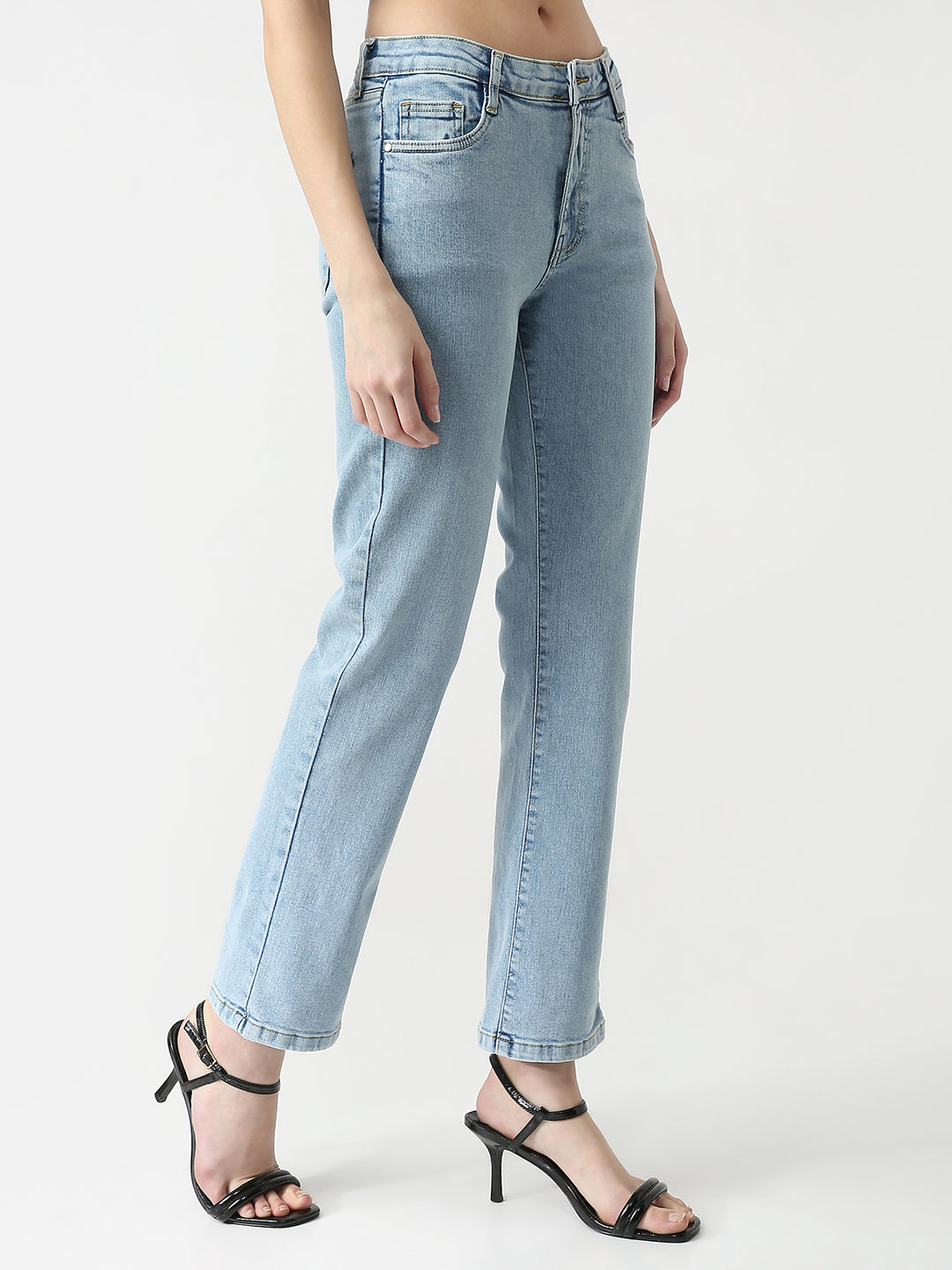 Women High-Rise Straight Fit Jeans