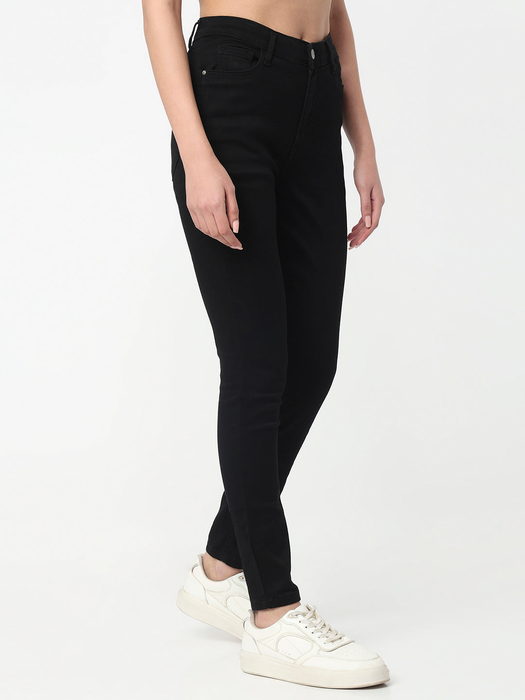 Women Black Sky High Skinny Jeans