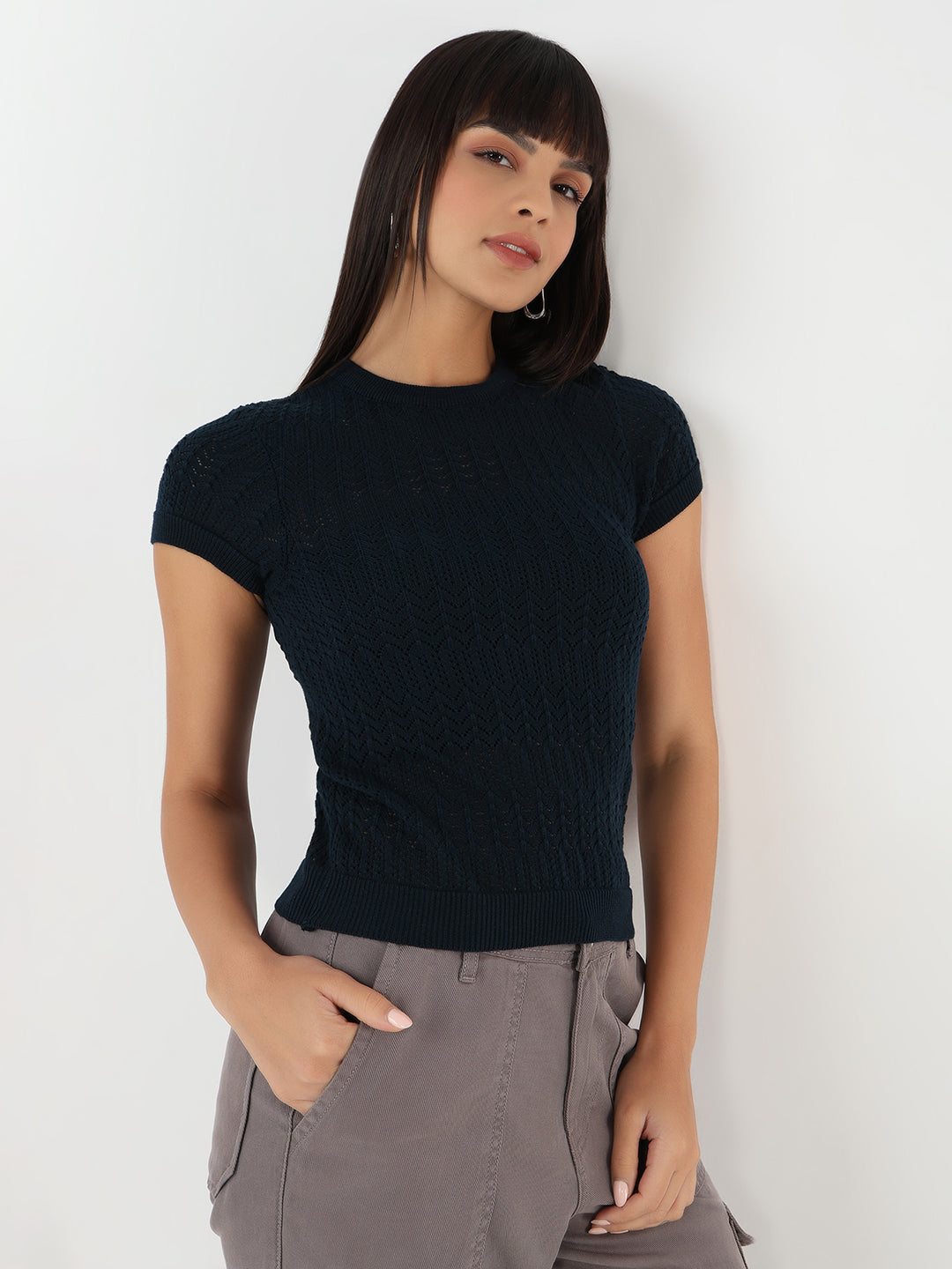 Women Airforce Slim Flat Knit Top