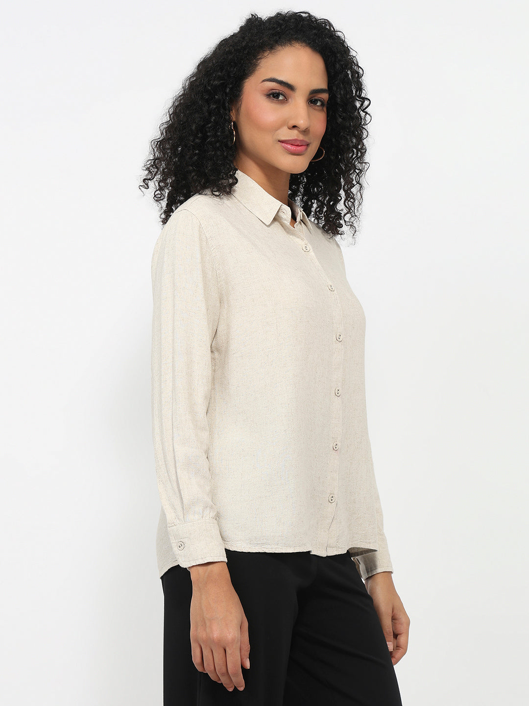 Women Light Natural Oversized Shirt