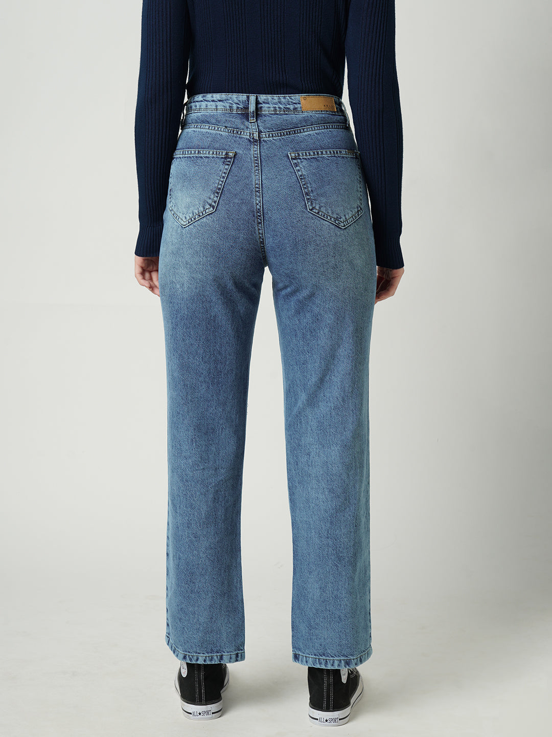 Women High-Rise Loose Straight Jeans
