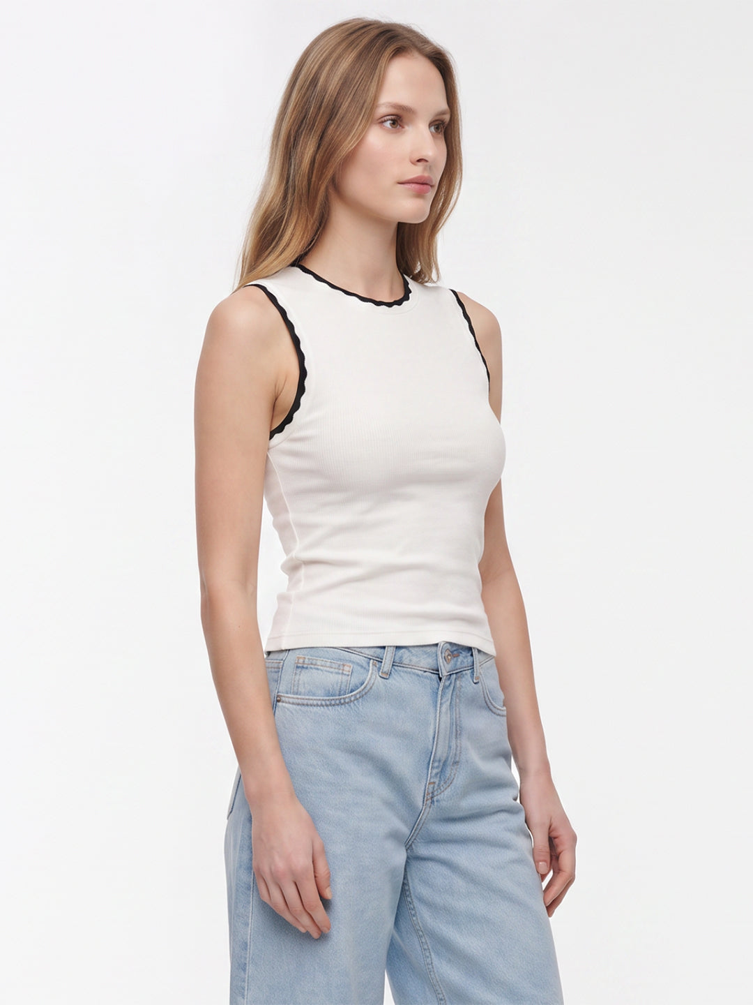 Women White Tank Top