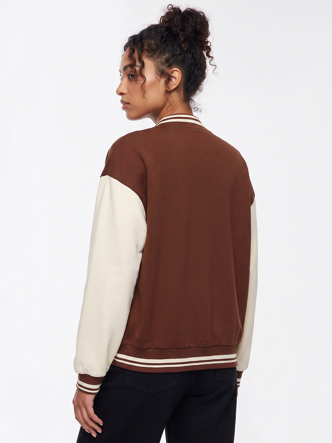 Sepia/Ivory Varsity Jacket