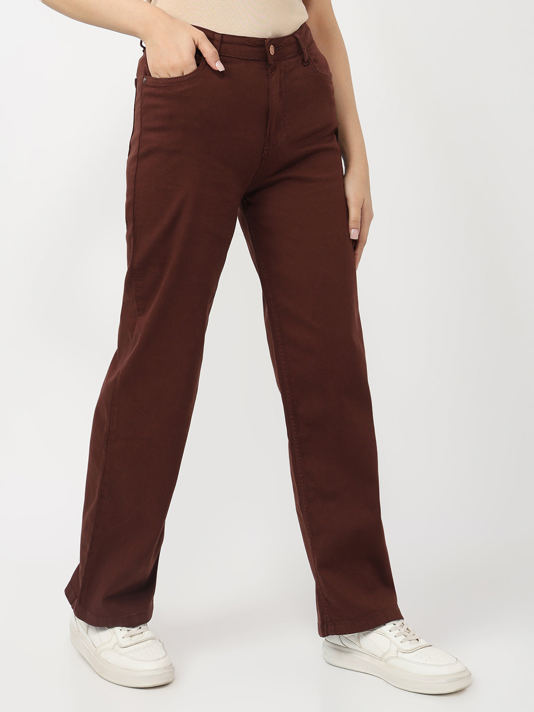 Sepia High-Rise Baggy Jeans