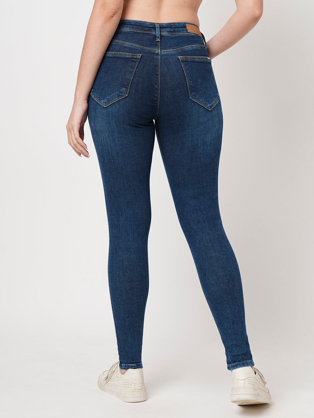 Women Blue High-Rise Skinny Jeans