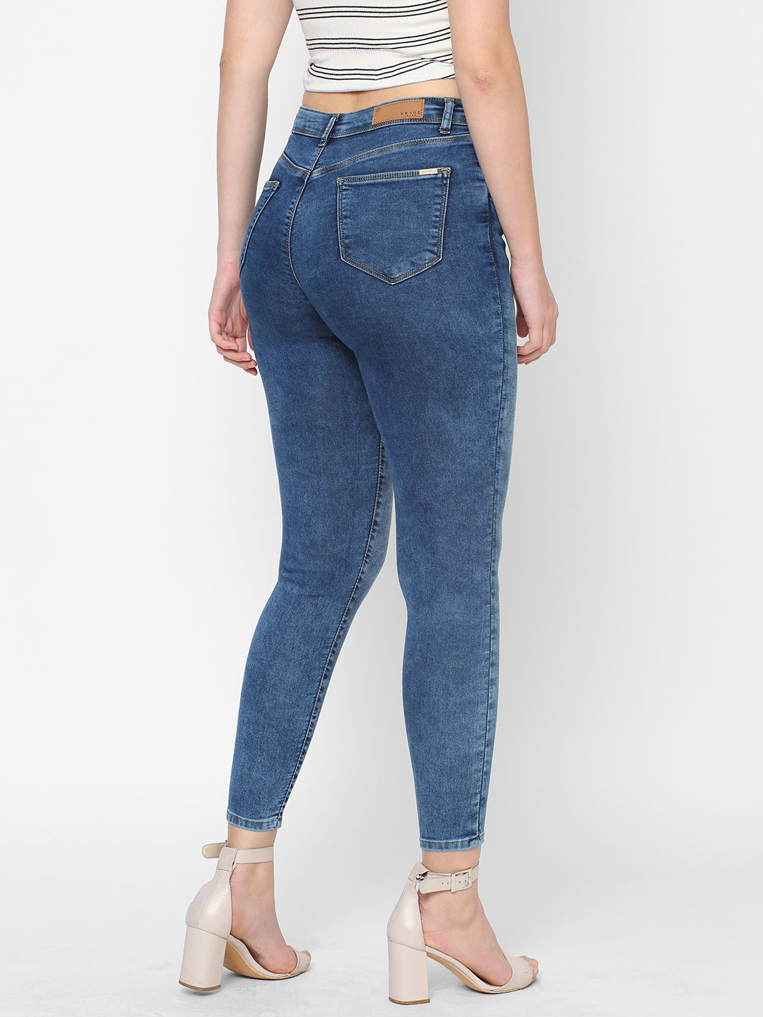 Women Blue High-Rise Skinny Jeans