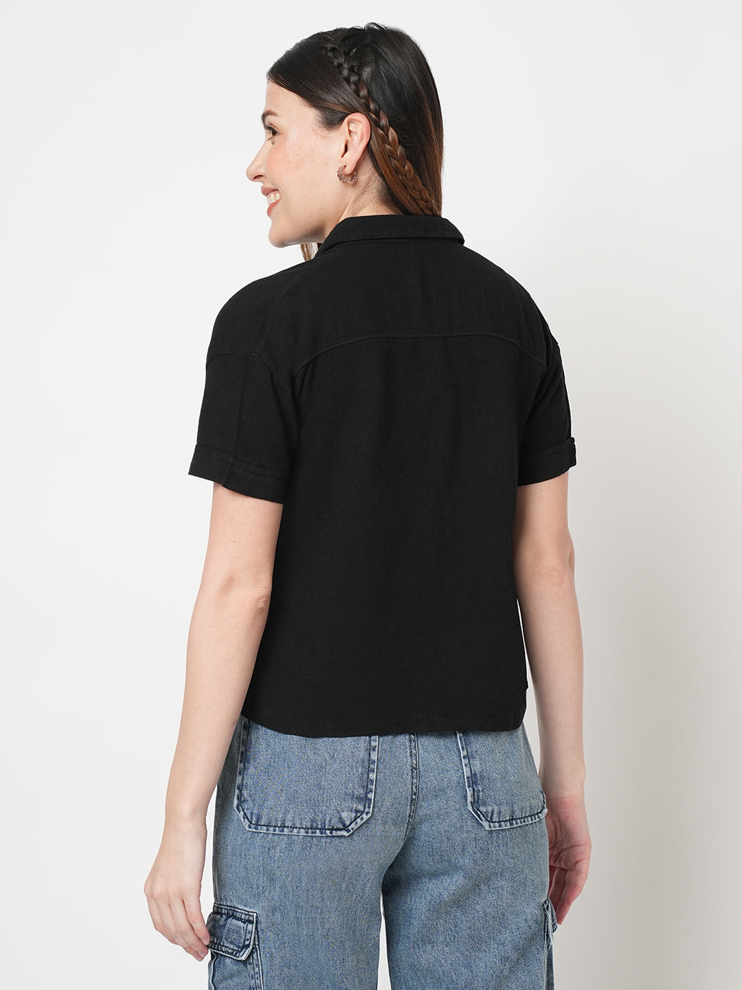 Slim Fit Black Shirt