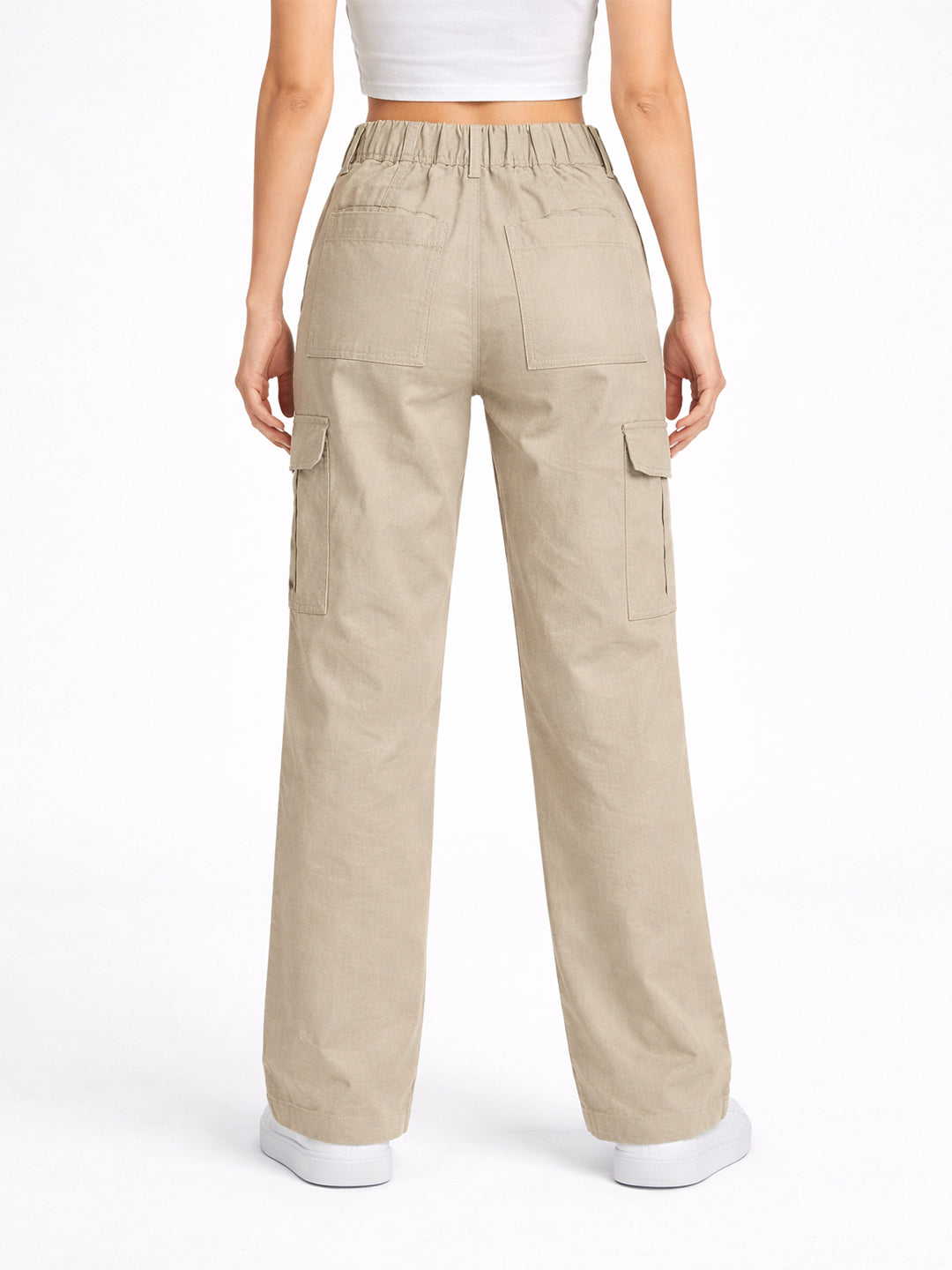 Women Beige Mid-Rise Cargo