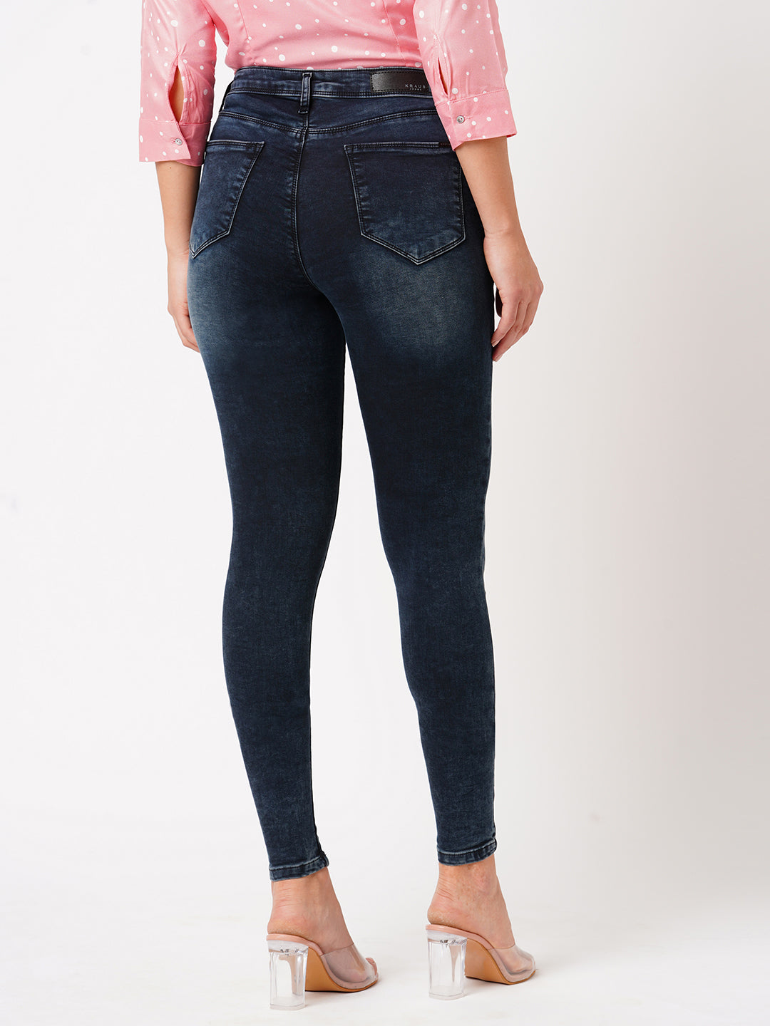 Women Carbon Black High-Rise Skinny Jeans