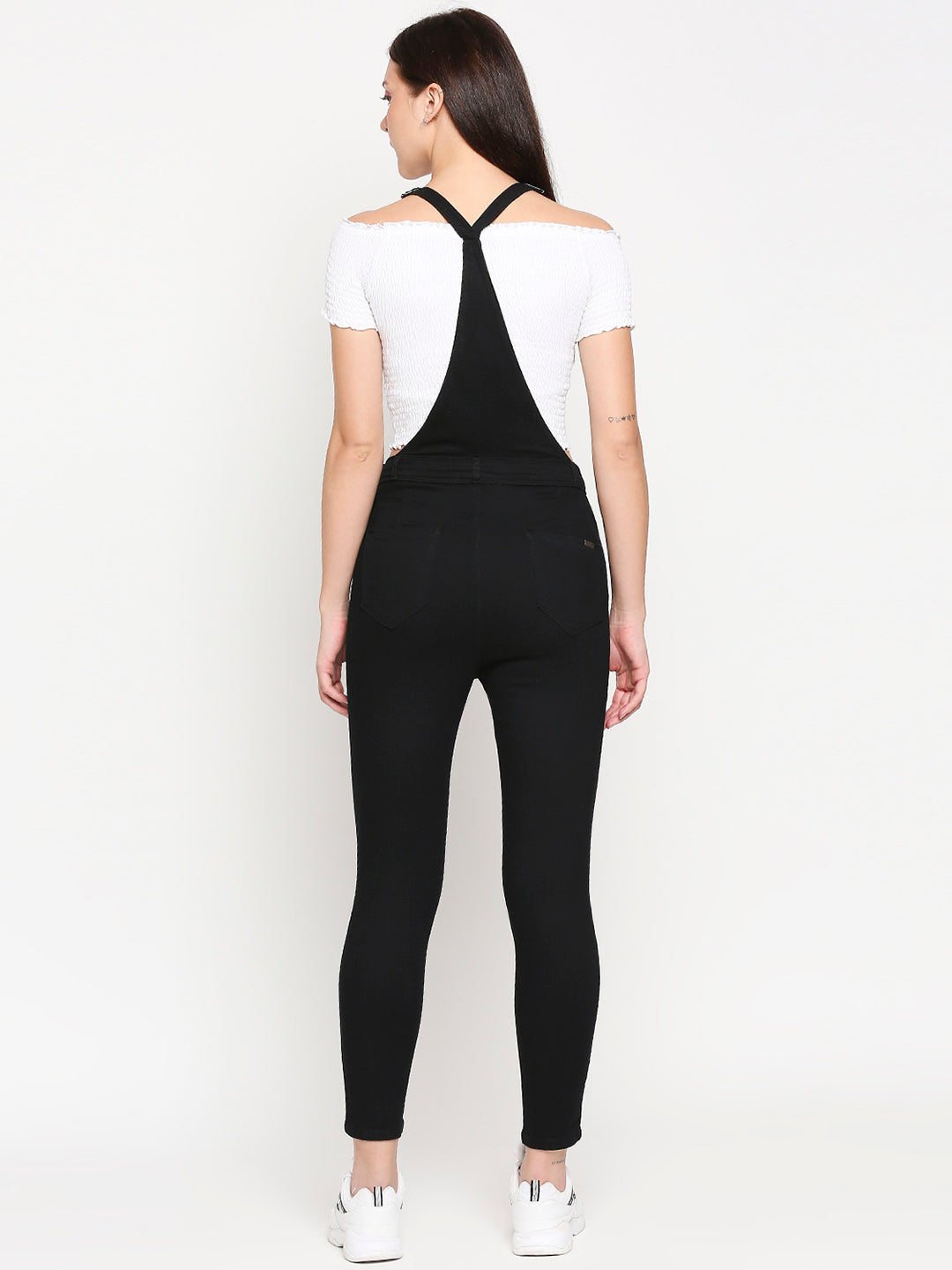 Women Black Dungaree