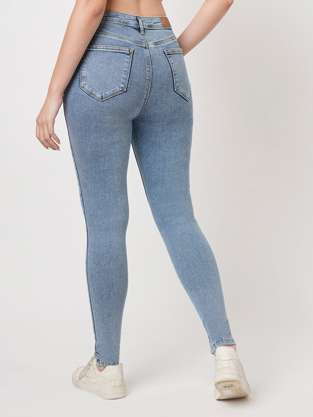 Women Blue Sky High-Rise Skinny Fit Jeans