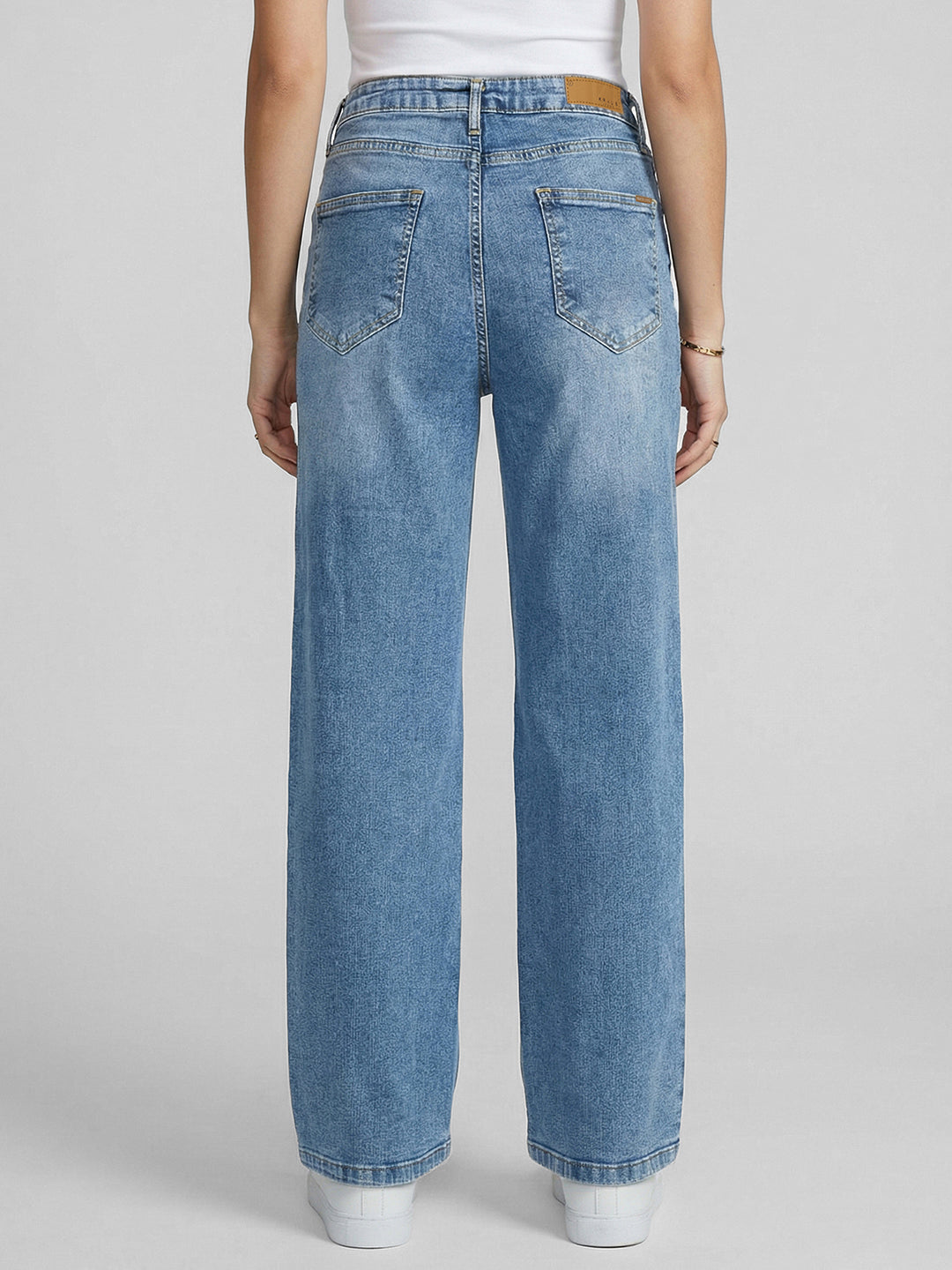 Women Blue High-Rise Baggy Jeans